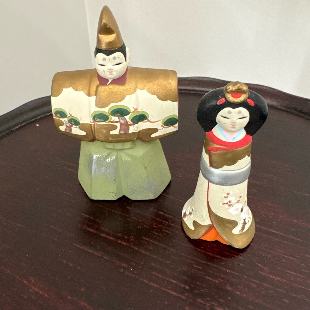 Japanese Hinamatsuri Doll Festival Tachibina Standing Emperor Empress Ningyo H20